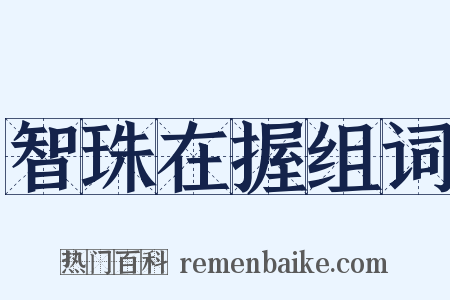 智珠在握组词是什么意思的图片